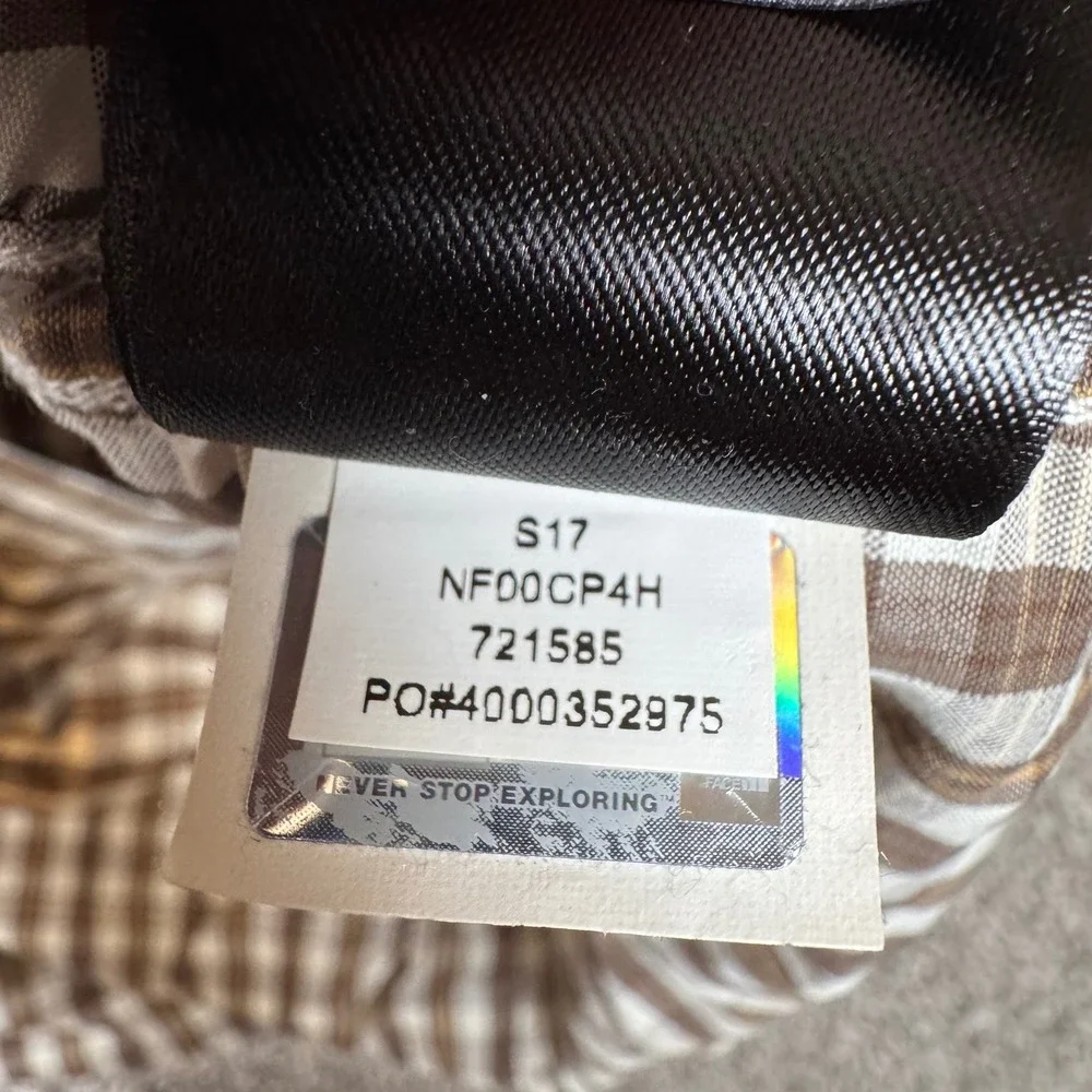 The North Face Mens XXL Brown Plaid Long Sleeve Hiking‎ Shirt